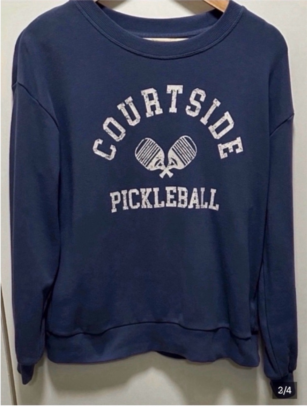 C&C California Navy Crewneck Sweatshirt with White Courtside Graphic